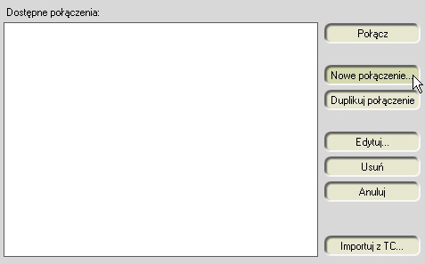 okno połączeń FTP Alt Commandera