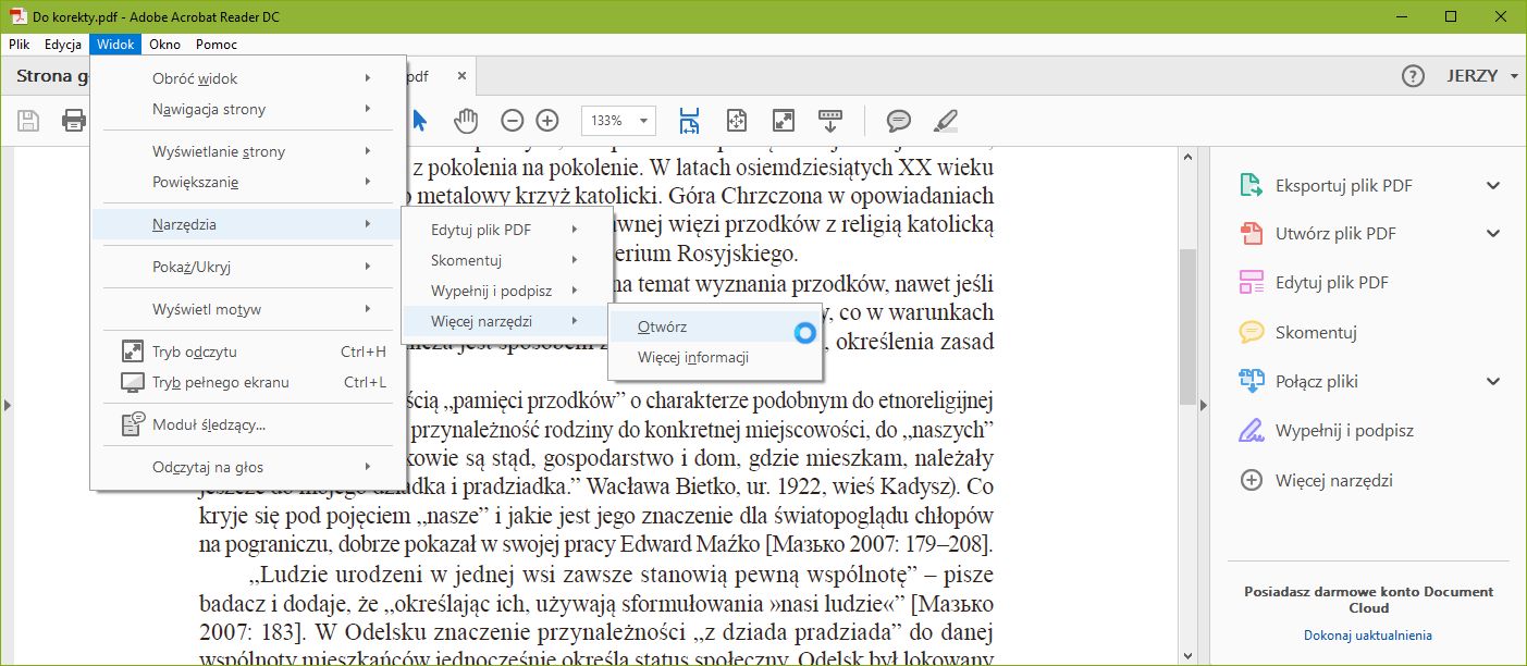 Narzędzie „Skomentuj”