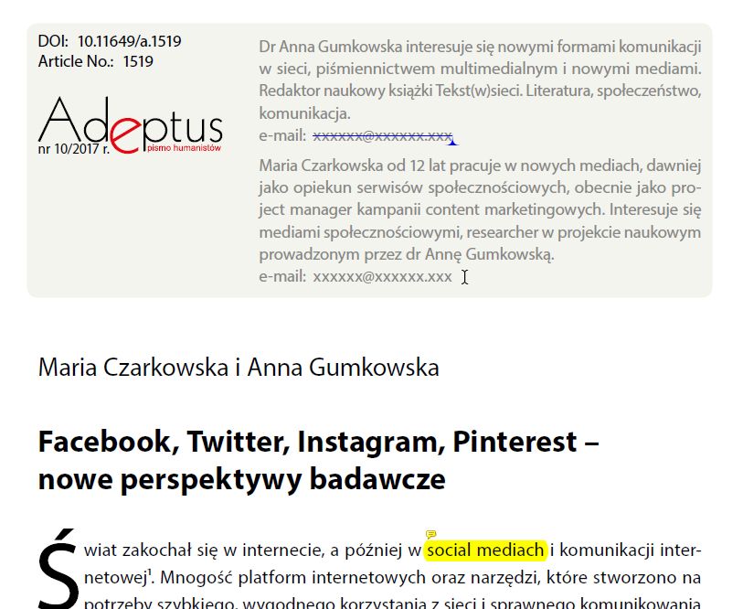 Pasek narzędzi „Skomentuj”